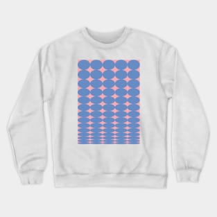 Retro Round Pattern - Pink Blue Crewneck Sweatshirt